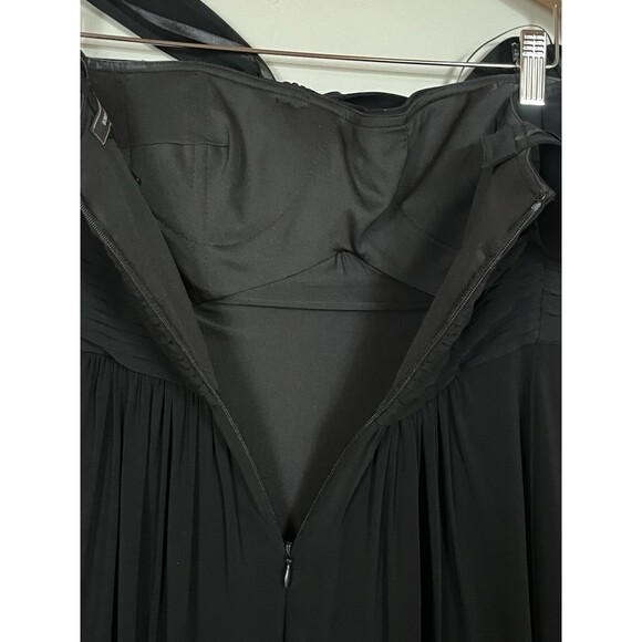 BCBG MAXAZRIA Black Maxi Dress Gown, Asymmetrical Straps Size XS‎ - Picture 10 of 16